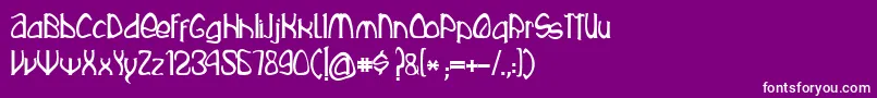 Rustika Font – White Fonts on Purple Background
