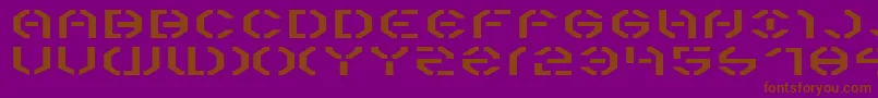 Year3000Expanded Font – Brown Fonts on Purple Background