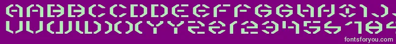 Year3000Expanded Font – Green Fonts on Purple Background