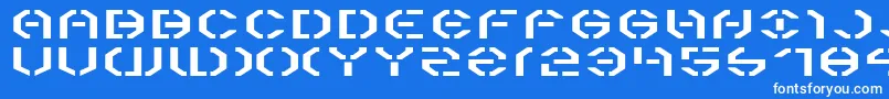 Police Year3000Expanded – polices blanches sur fond bleu