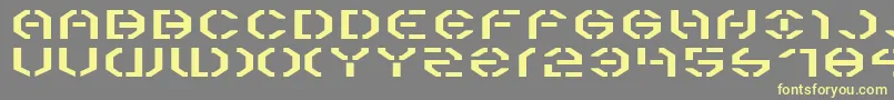 Year3000Expanded-fontti – keltaiset fontit harmaalla taustalla