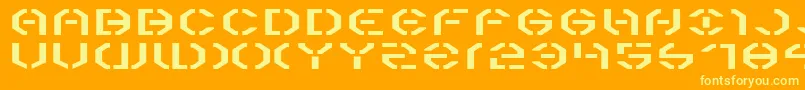 Year3000Expanded Font – Yellow Fonts on Orange Background