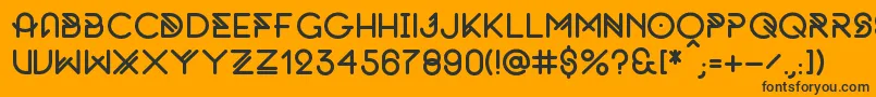 Шрифт OriginalByFnkfrsh – чёрные шрифты на оранжевом фоне