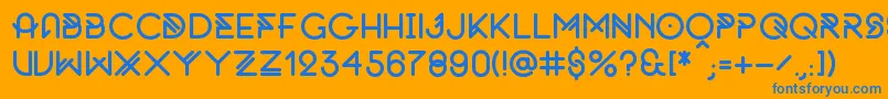 Шрифт OriginalByFnkfrsh – синие шрифты на оранжевом фоне