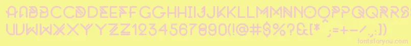 OriginalByFnkfrsh Font – Pink Fonts on Yellow Background