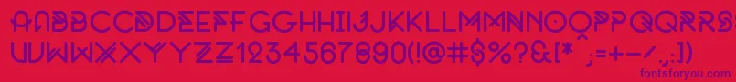 Police OriginalByFnkfrsh – polices violettes sur fond rouge