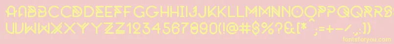 OriginalByFnkfrsh-Schriftart – Gelbe Schriften auf rosa Hintergrund
