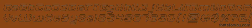 ElectroMagnetHollow Font – Black Fonts on Brown Background