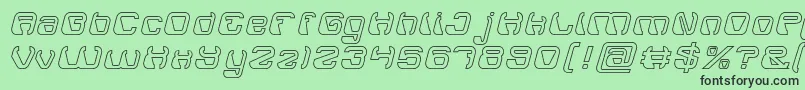 ElectroMagnetHollow Font – Black Fonts on Green Background