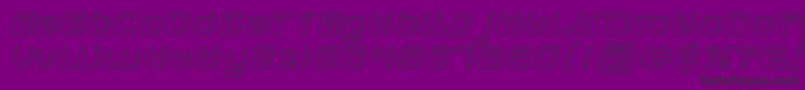 ElectroMagnetHollow Font – Black Fonts on Purple Background