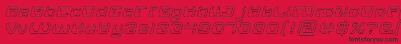 ElectroMagnetHollow Font – Black Fonts on Red Background