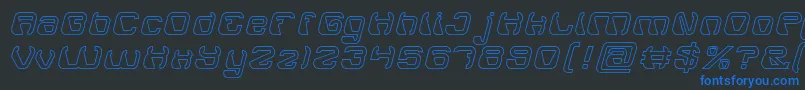 ElectroMagnetHollow Font – Blue Fonts on Black Background