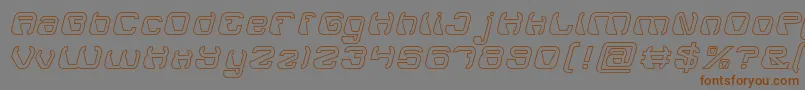 ElectroMagnetHollow Font – Brown Fonts on Gray Background