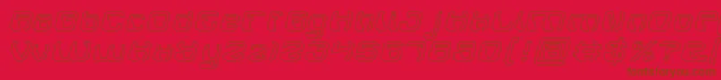 ElectroMagnetHollow Font – Brown Fonts on Red Background