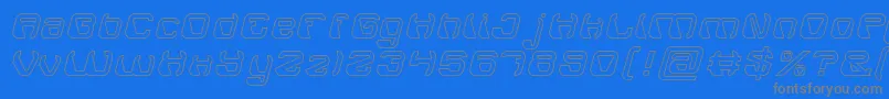 ElectroMagnetHollow Font – Gray Fonts on Blue Background