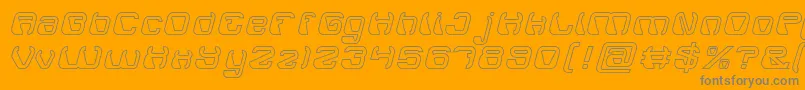 ElectroMagnetHollow Font – Gray Fonts on Orange Background