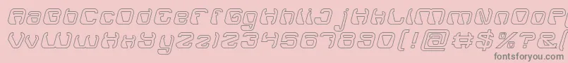 ElectroMagnetHollow Font – Gray Fonts on Pink Background