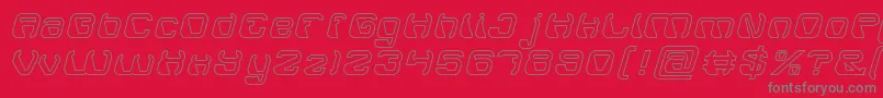 Police ElectroMagnetHollow – polices grises sur fond rouge