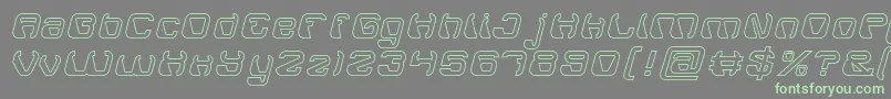 ElectroMagnetHollow Font – Green Fonts on Gray Background