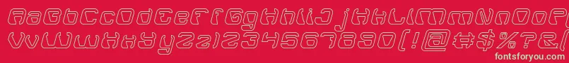 ElectroMagnetHollow Font – Green Fonts on Red Background