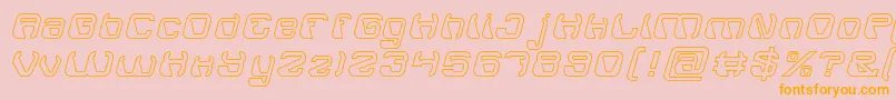 ElectroMagnetHollow Font – Orange Fonts on Pink Background
