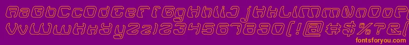 ElectroMagnetHollow Font – Orange Fonts on Purple Background