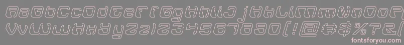 ElectroMagnetHollow Font – Pink Fonts on Gray Background