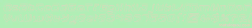 ElectroMagnetHollow Font – Pink Fonts on Green Background
