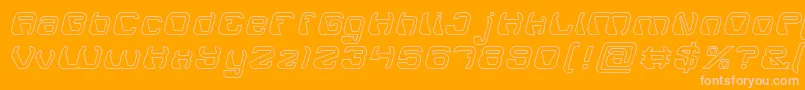 ElectroMagnetHollow Font – Pink Fonts on Orange Background