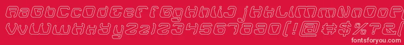 ElectroMagnetHollow Font – Pink Fonts on Red Background