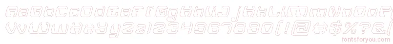 ElectroMagnetHollow Font – Pink Fonts on White Background