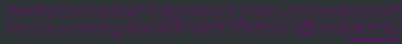 ElectroMagnetHollow Font – Purple Fonts on Black Background