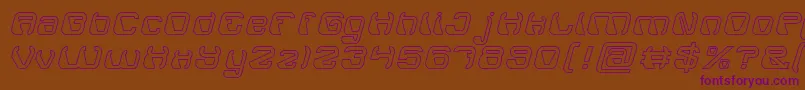 ElectroMagnetHollow-Schriftart – Violette Schriften auf braunem Hintergrund