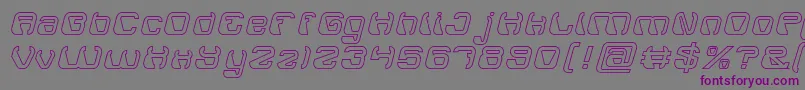 ElectroMagnetHollow Font – Purple Fonts on Gray Background