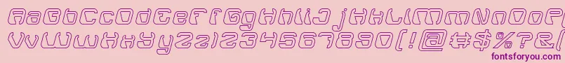 ElectroMagnetHollow Font – Purple Fonts on Pink Background