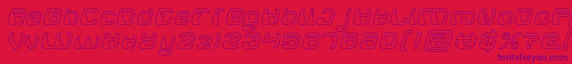 ElectroMagnetHollow Font – Purple Fonts on Red Background