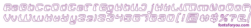 ElectroMagnetHollow Font – Purple Fonts on White Background