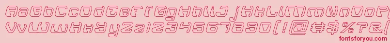 ElectroMagnetHollow Font – Red Fonts on Pink Background