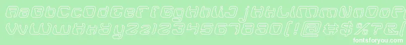 ElectroMagnetHollow Font – White Fonts on Green Background