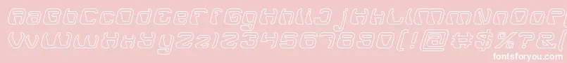 ElectroMagnetHollow Font – White Fonts on Pink Background