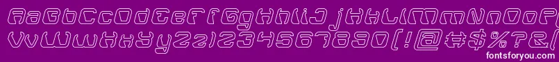 ElectroMagnetHollow Font – White Fonts on Purple Background
