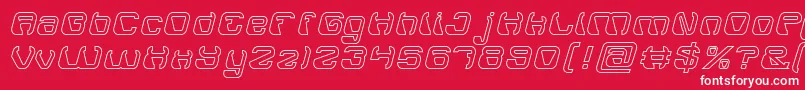 ElectroMagnetHollow Font – White Fonts on Red Background