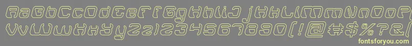 ElectroMagnetHollow Font – Yellow Fonts on Gray Background