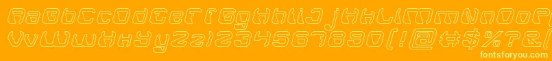 ElectroMagnetHollow Font – Yellow Fonts on Orange Background