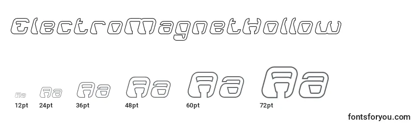 ElectroMagnetHollow Font Sizes