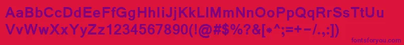 VrindaBold Font – Purple Fonts on Red Background