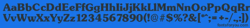 SunsetserialXboldRegular Font – Black Fonts on Blue Background