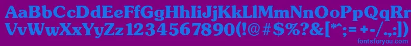 SunsetserialXboldRegular Font – Blue Fonts on Purple Background