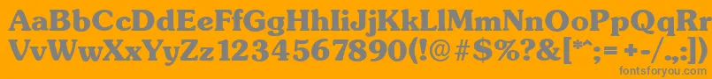 SunsetserialXboldRegular Font – Gray Fonts on Orange Background