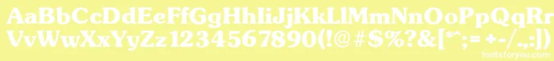 SunsetserialXboldRegular Font – White Fonts on Yellow Background